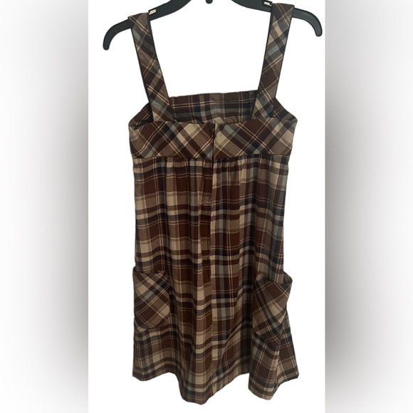 Faith ,Love & Passion Preppy Brown Plaid Jumper size 3 Preppy Academia - Picture 2 of 12